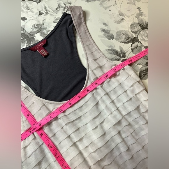 Ted Baker Pink white purple/gray ombre razor back tank top size 1 - Picture 7 of 11